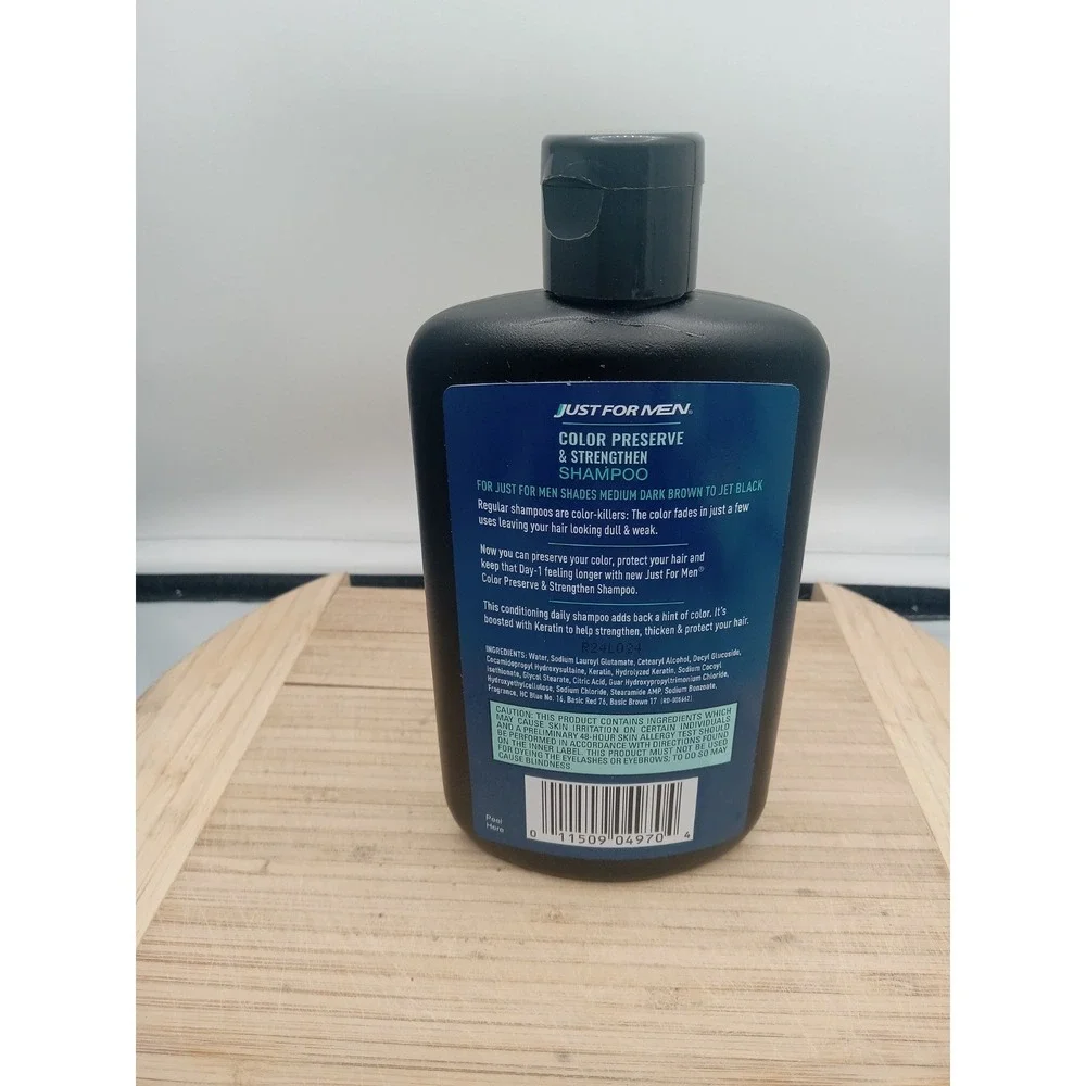 Just For‎ Men Color Preserve & Strengthen Shampoo - 8 oz, Dark Shades-Free Ship